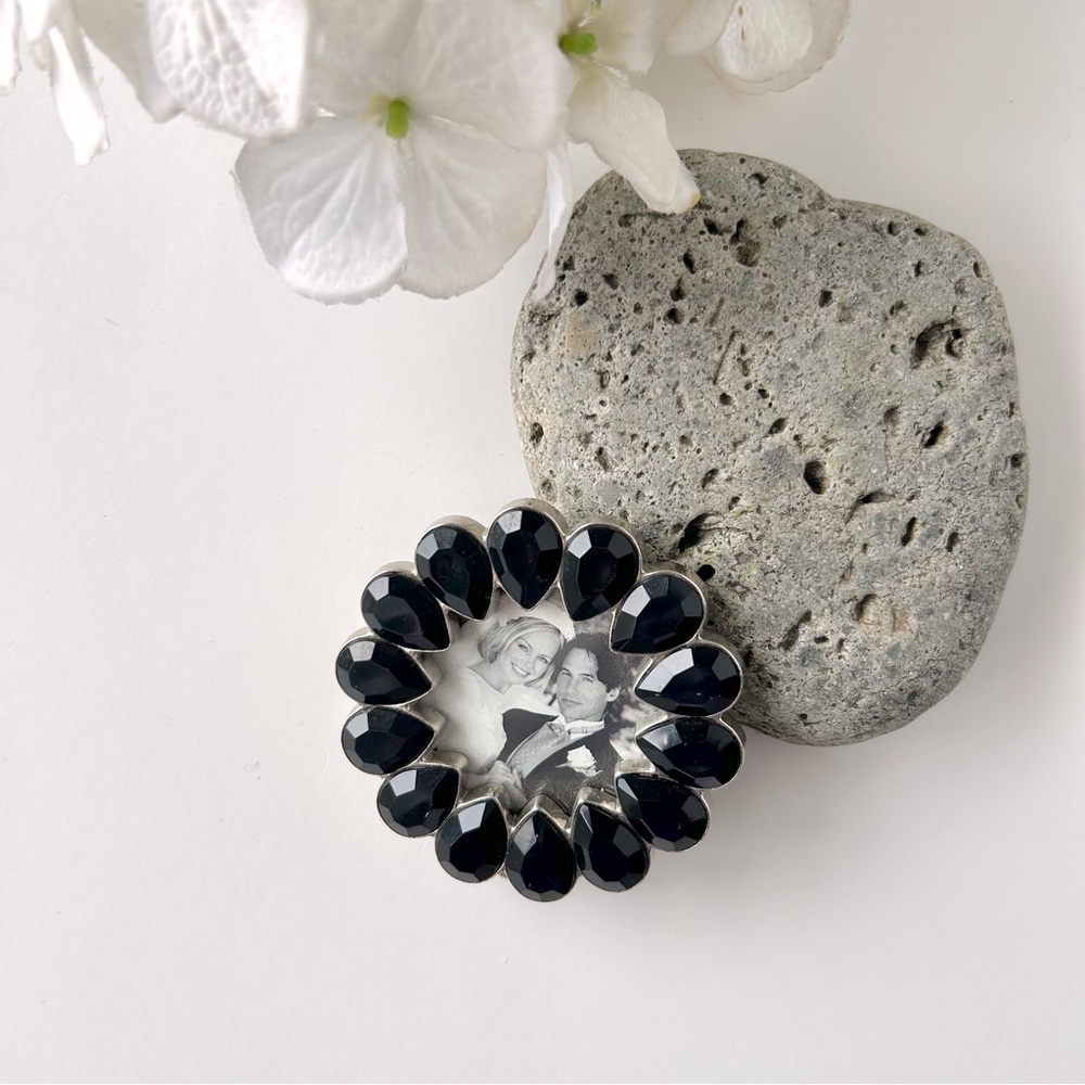3/$30 Papyrus Black Stone Miniature Picture Frame - Picture 3 of 9